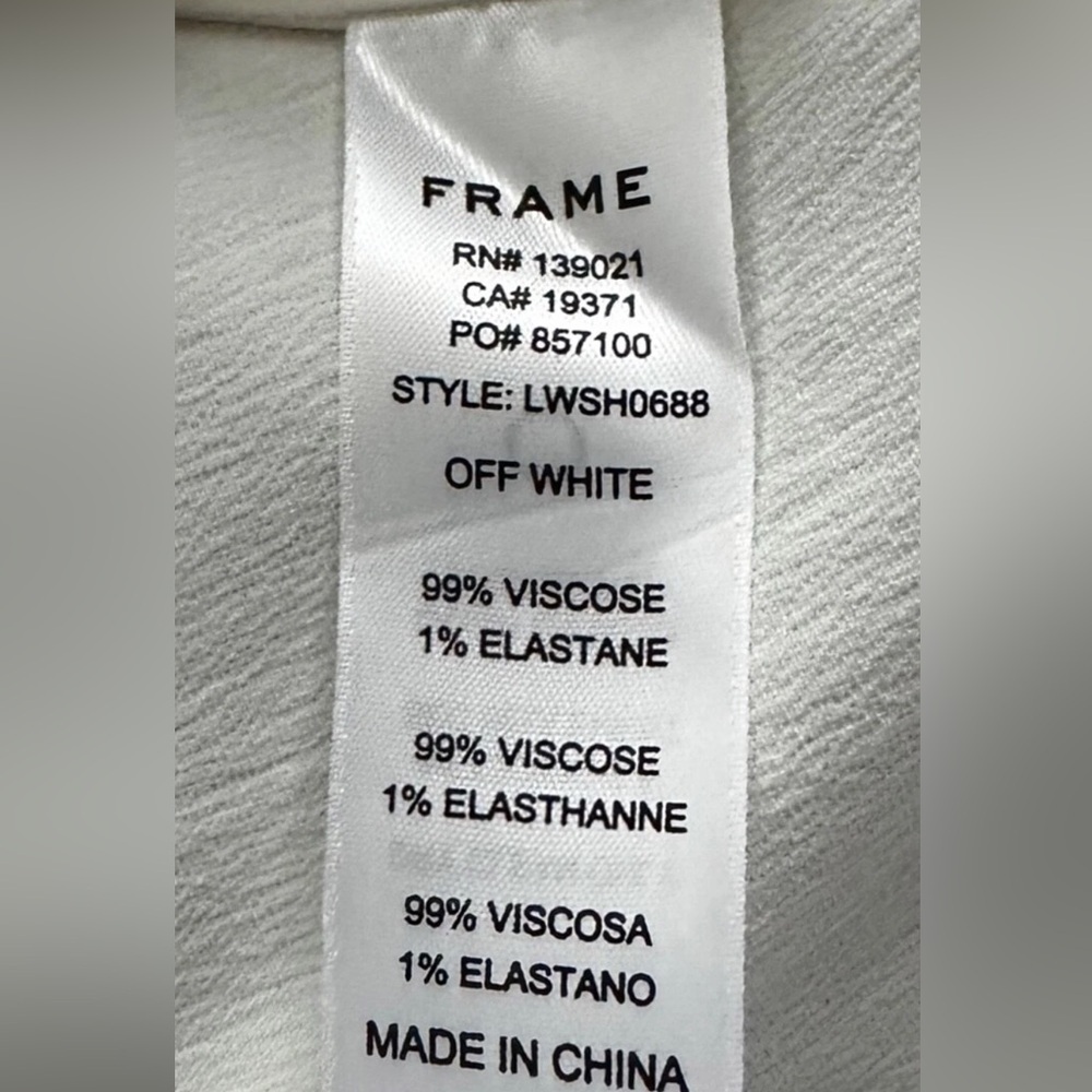 FRAME Off-White | Satin Camisole / Tank | - Picture 4 of 7
